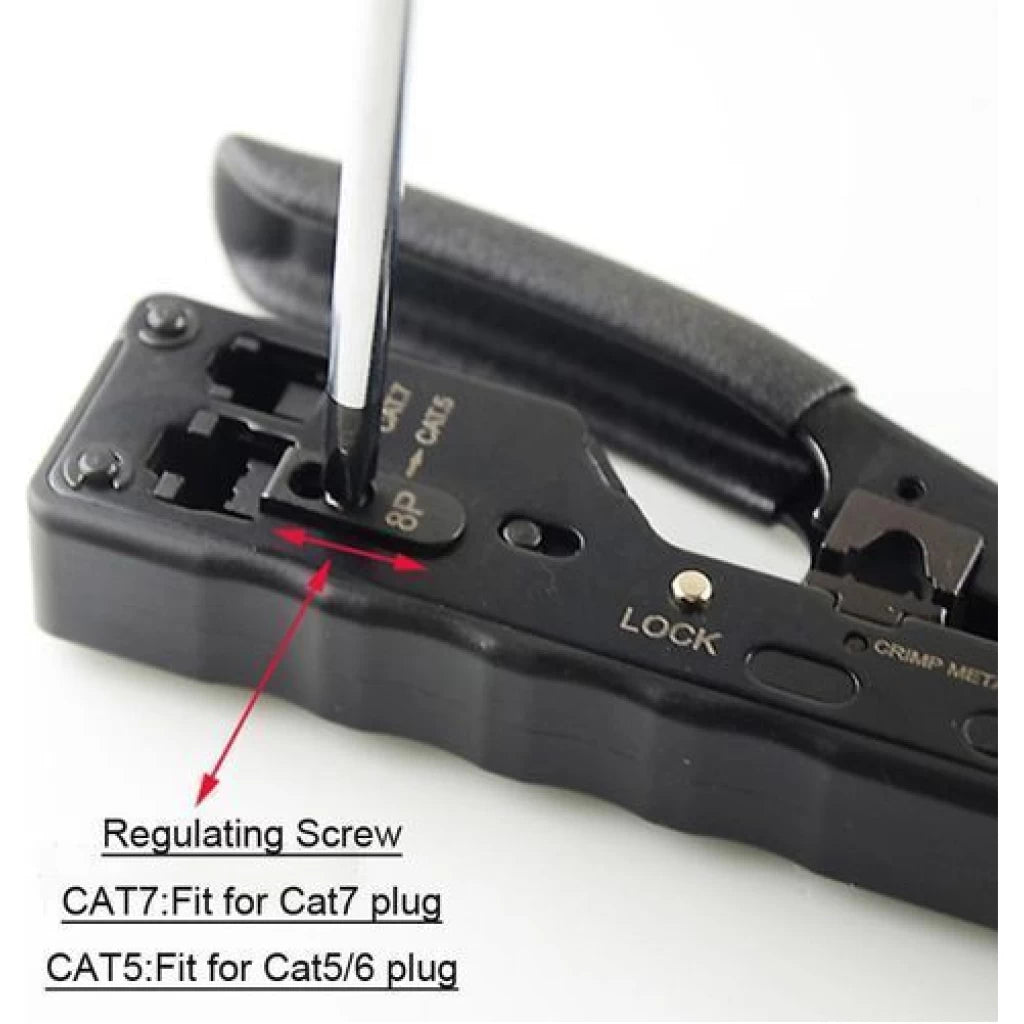 Modular Plug Crimper Crimping Tool Networking Tool – Black