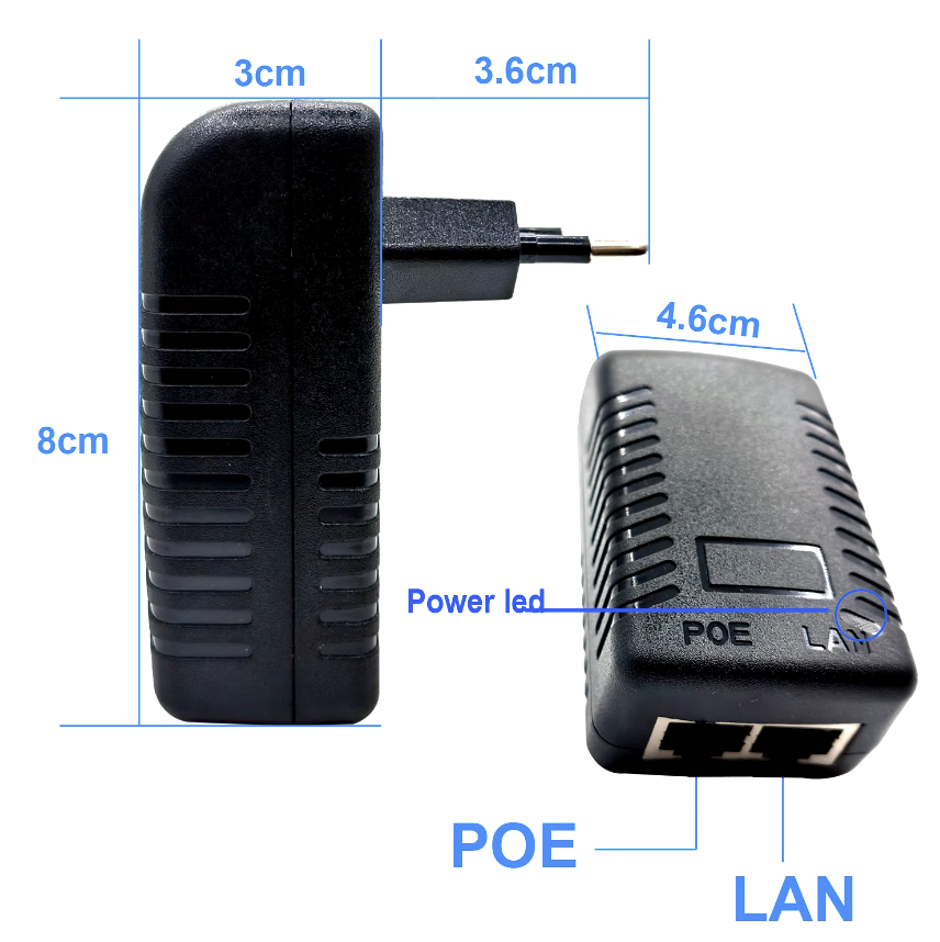 POE Voeding Adapter 48V 0.5A EU