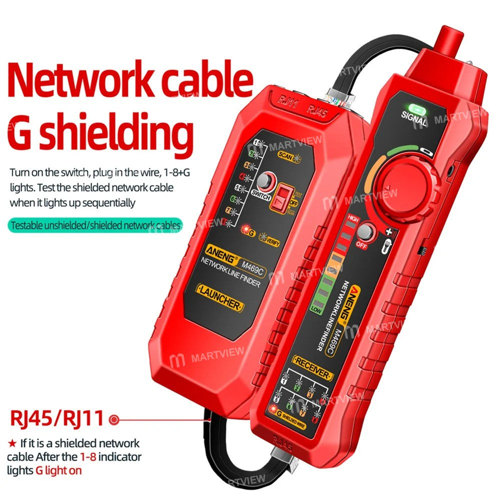 Multifunctionele Netwerkkabelzoeker en tester Rj45/Rj11